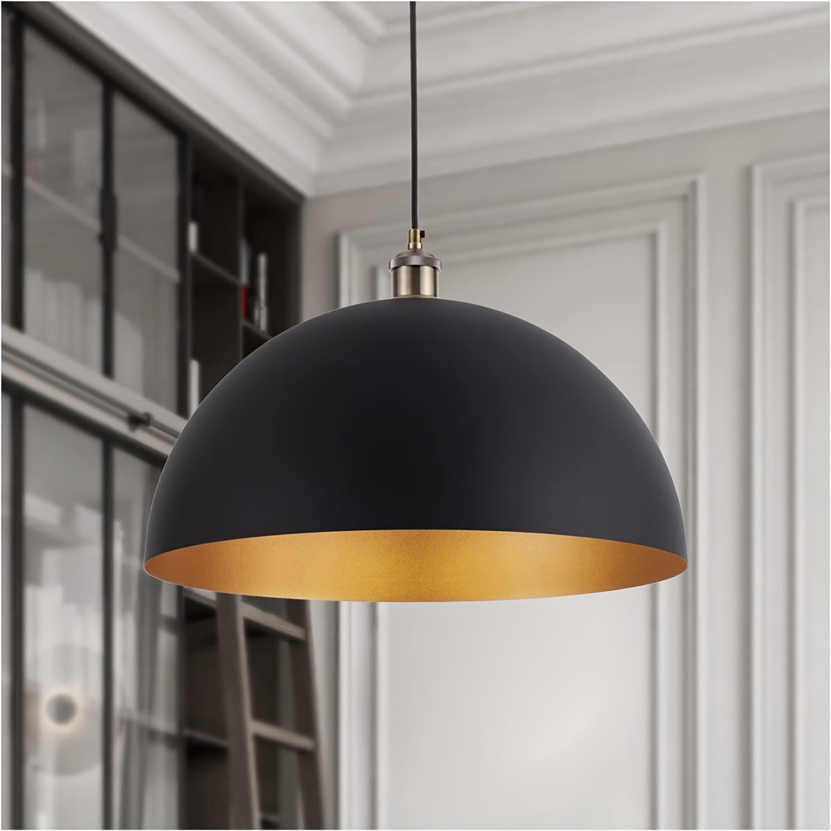 Vintage Industrial Dome Pendant Light Black