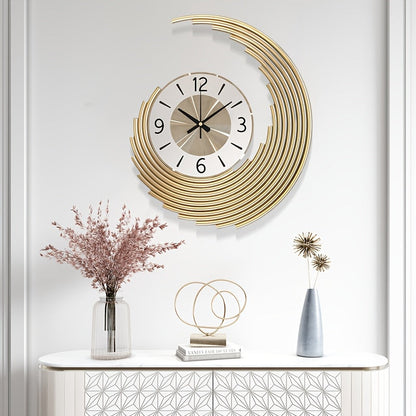 Modern 3D Metal Wall Clock Silent Quartz