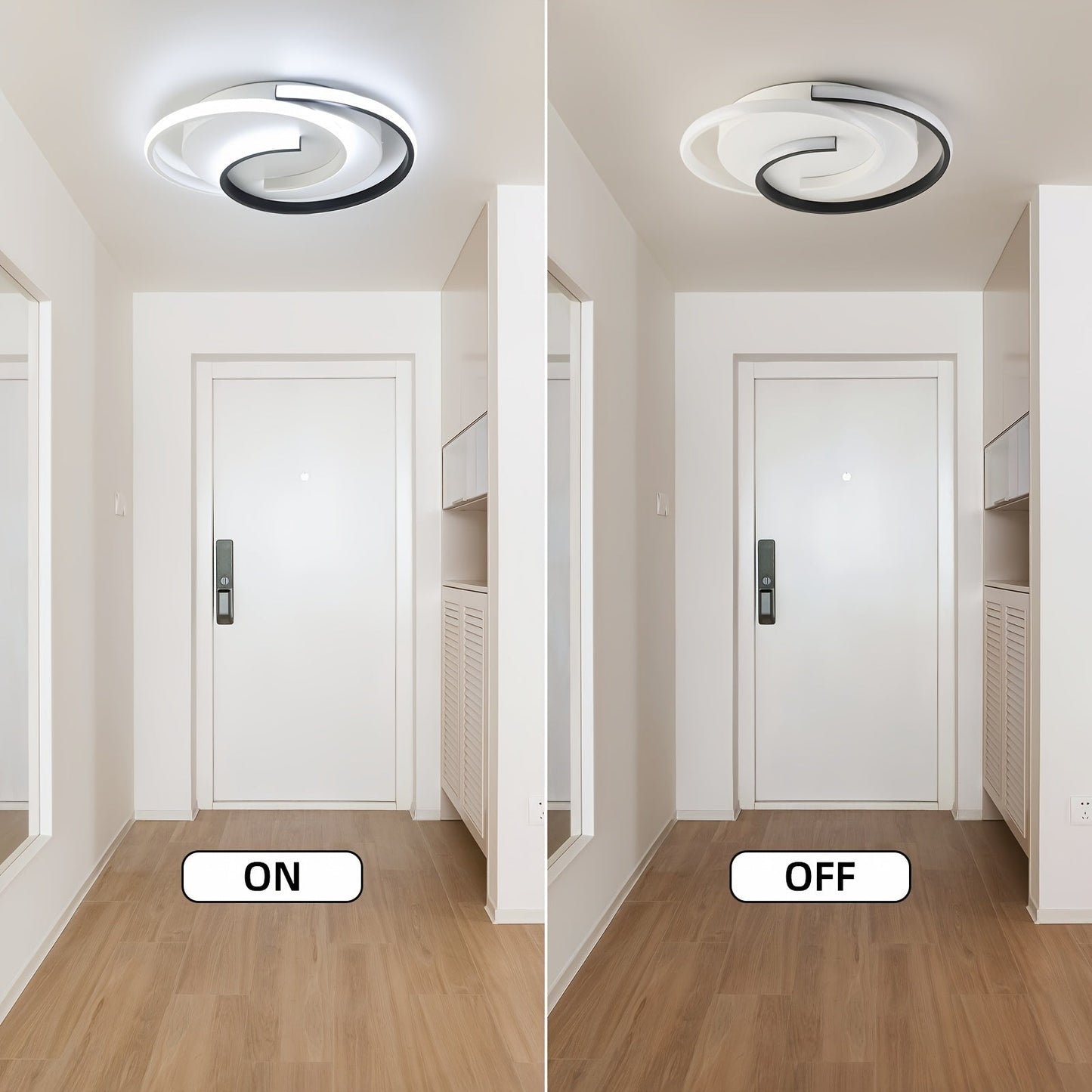 Modern Spiral LED Ceiling Light Minimalist