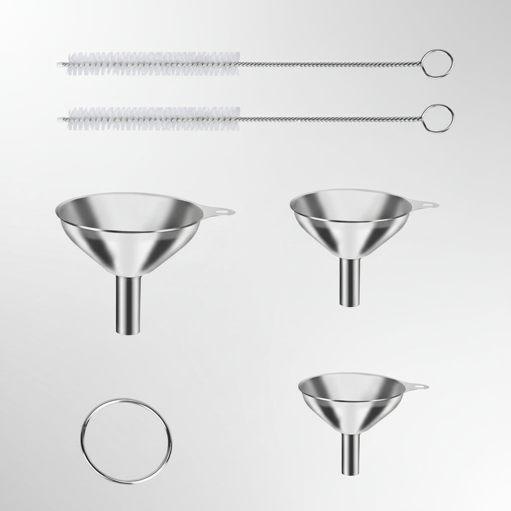 Stainless Steel Funnel Set 3 Sizes Kitchen