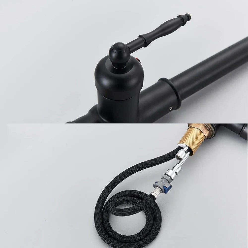 Kitchen Faucet Brass Vintage Swivel Spout
