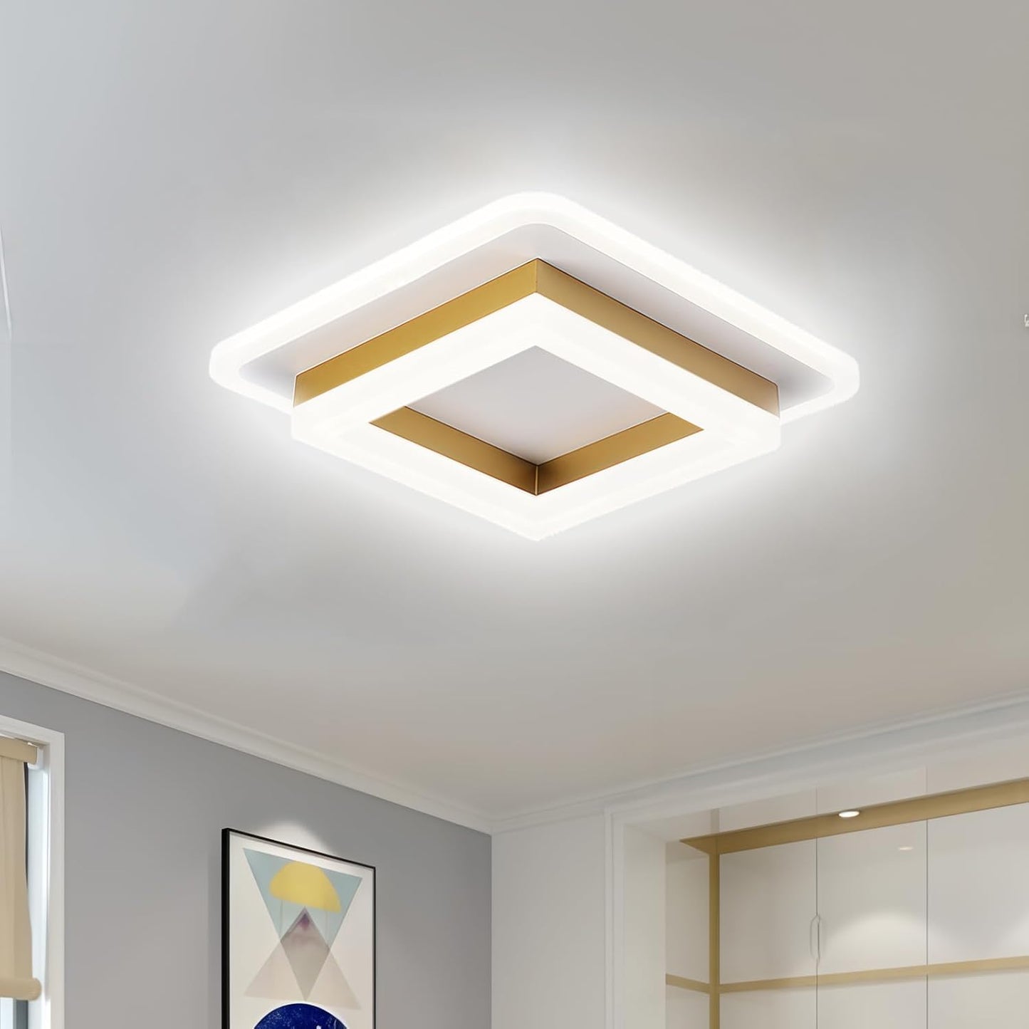 Square LED Ceiling Light Modern Flush Mount