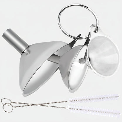Stainless Steel Funnel Set 3 Sizes Kitchen