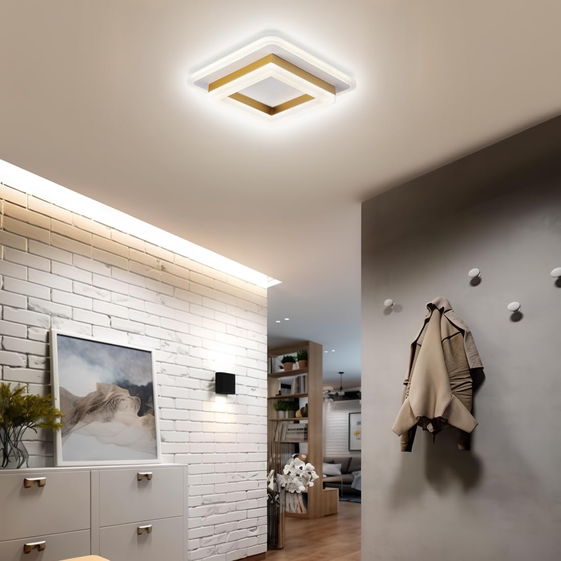 Square LED Ceiling Light Modern Flush Mount