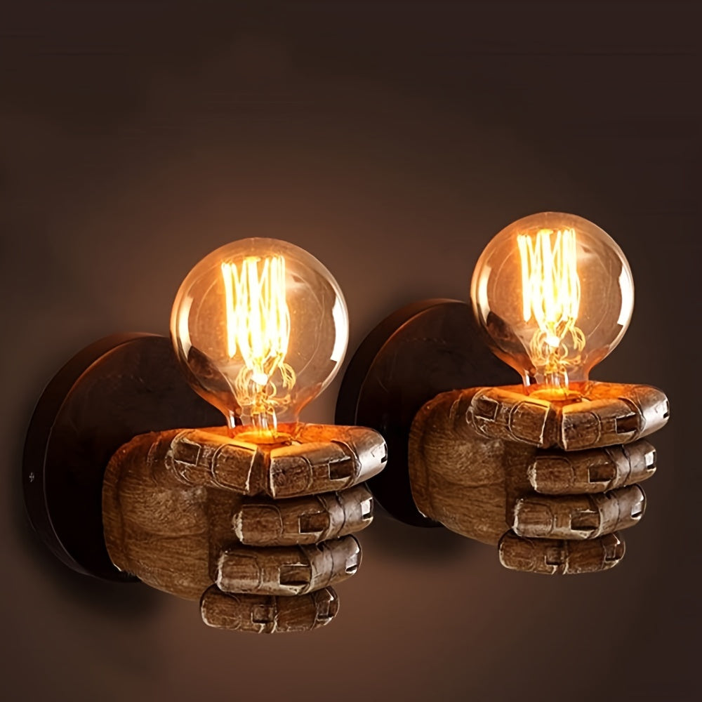 Industrial Hand Wall Lamp Resin E26 Wall