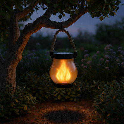 Solar Lantern Outdoor Hanging Light Flame