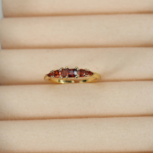 Mothers Day Gold Ring Set Stackable