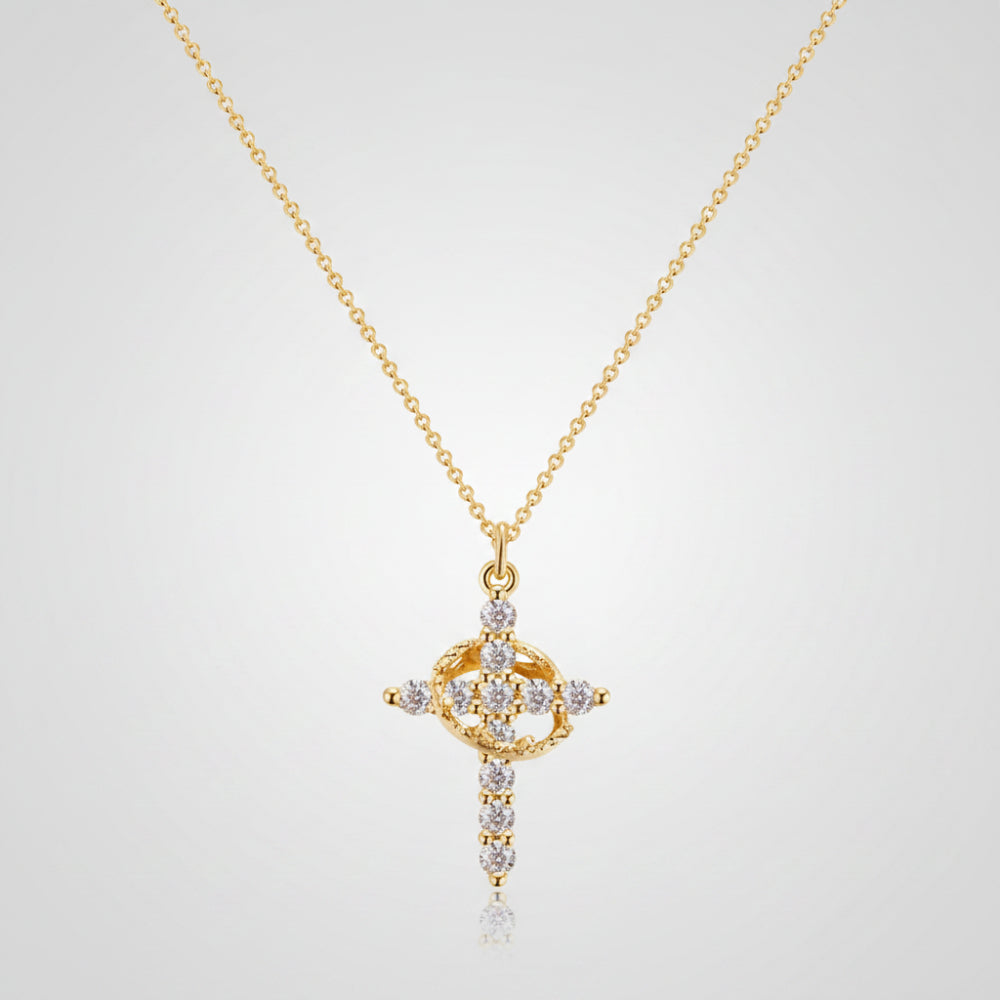 Necklace Cross Pendant Crown Mothers Day