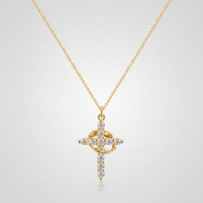 Necklace Cross Pendant Crown Mothers Day