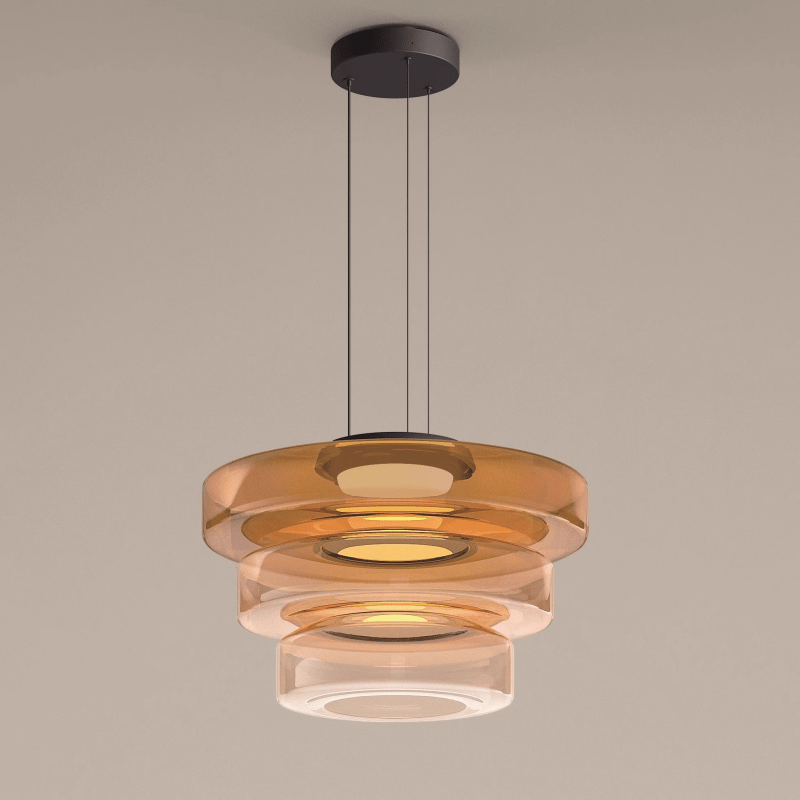 Bauhaus Glass Pendant Light Modern Layered