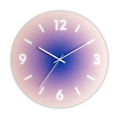 Sunset Glass Wall Clock Modern Gradient