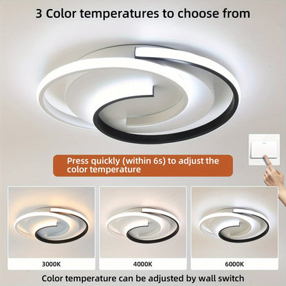 Modern Spiral LED Ceiling Light Minimalist