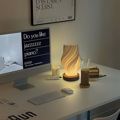 Modern LED Swirl Table Lamp Minimalist