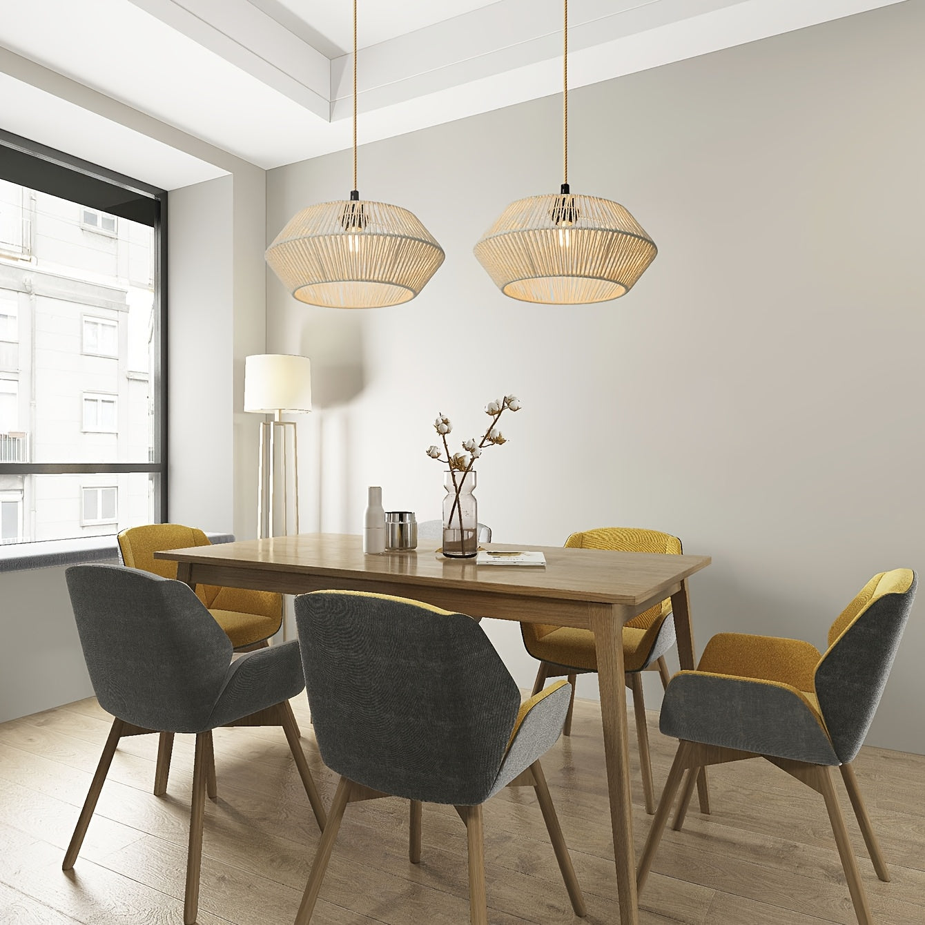 Handwoven Paper Rope Pendant Light Shade