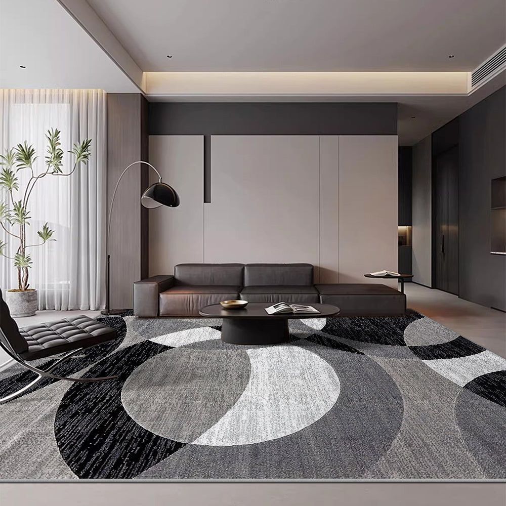 Orbit Weave Geometric Rug Soft Velvet Non