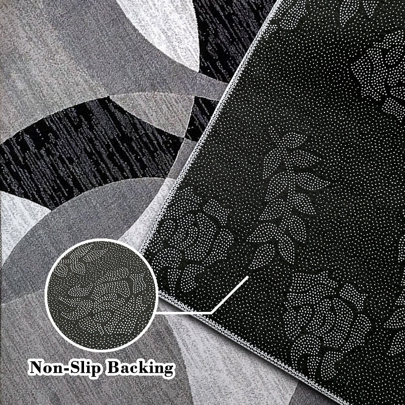 Orbit Weave Geometric Rug Soft Velvet Non