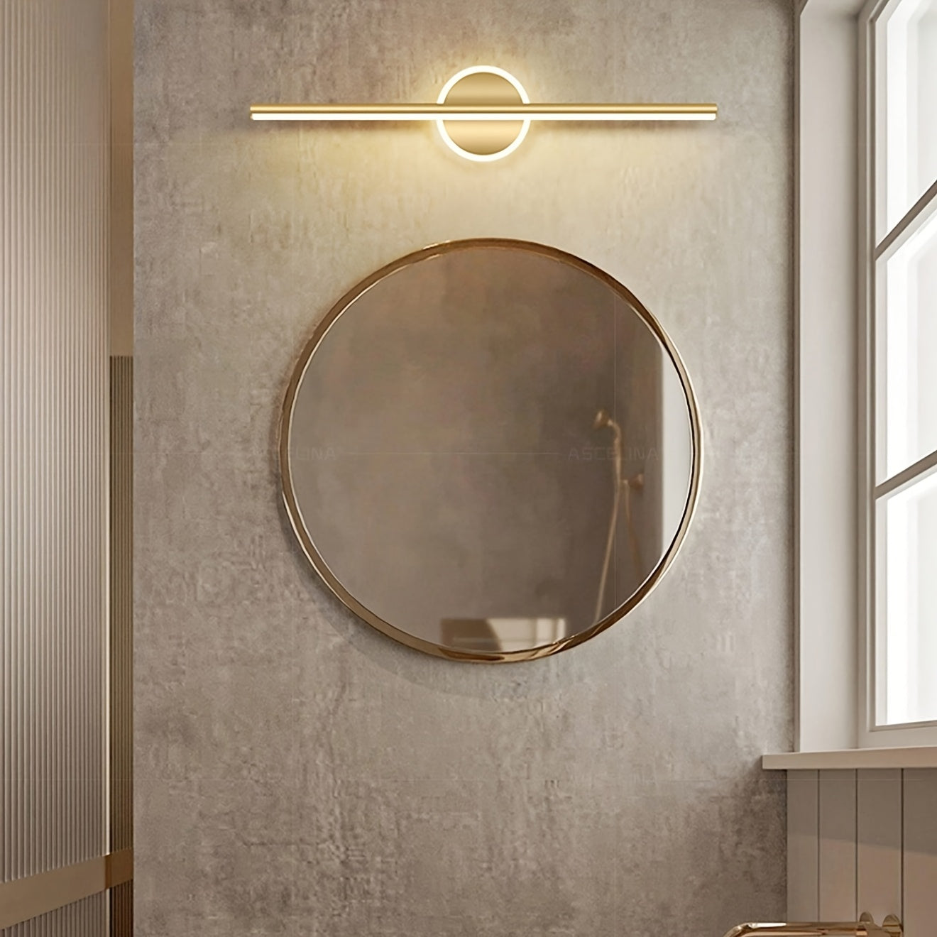 Luxe LED Mirror Wall Light Minimalist Black