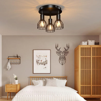 Industrial Adjustable Black Spotlight