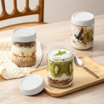 Glass Food Storage Jars Airtight Stackable