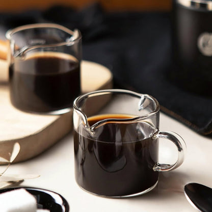 Espresso Cups Glass Double Spout Measuring