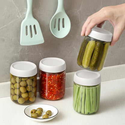 Glass Food Storage Jars Airtight Stackable