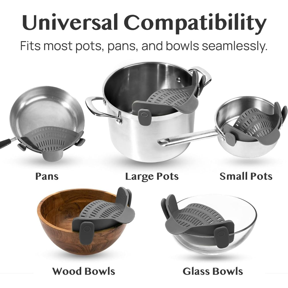 Kitchen Strainer Clip Style Pot Pasta