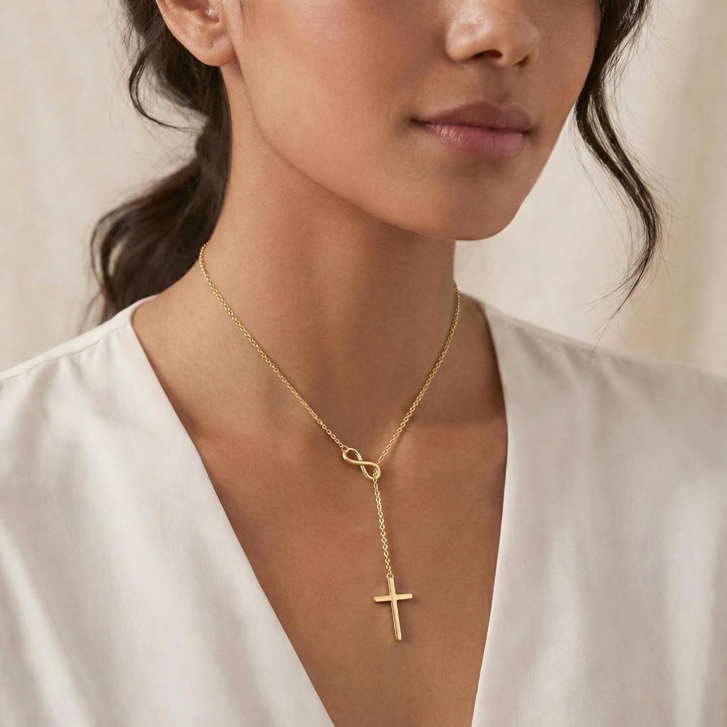 Necklace Cross Y Pendant Mothers Day Gold