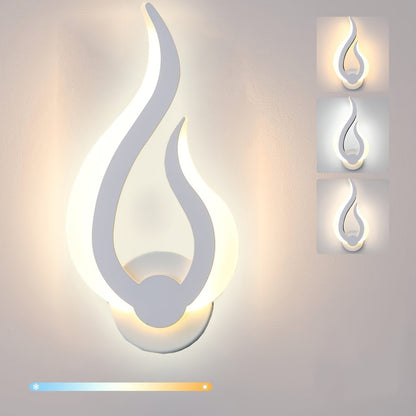 Modern Flame LED Wall Light 10W Warm