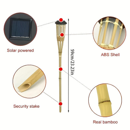 Solar Bamboo Flame Lights (2 Pack) 12
