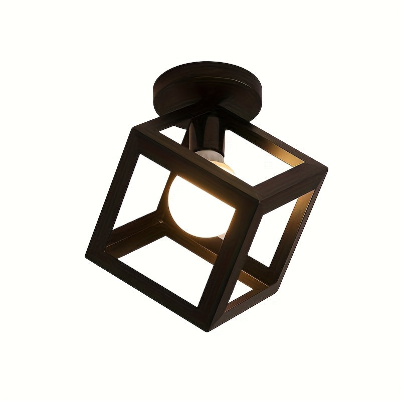 Geometric Cube Ceiling Light Modern