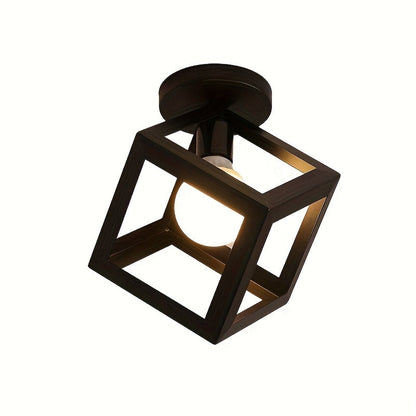Geometric Cube Ceiling Light Modern
