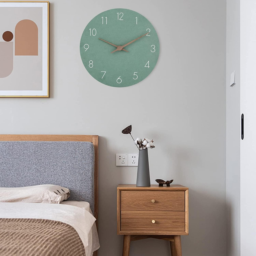 Nork Minimalist Wall Clock Contemporary Wood