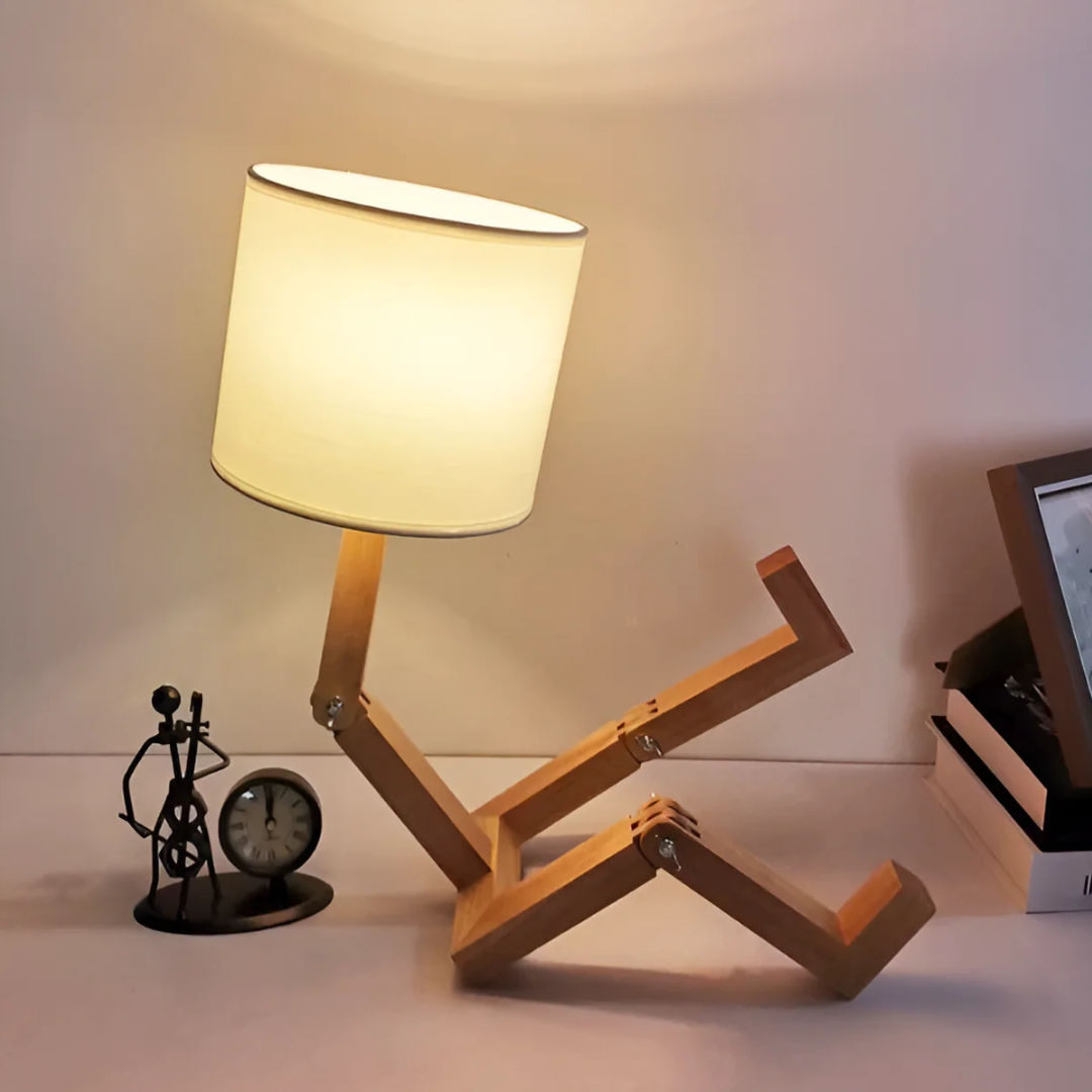 Rilna Table Lamp Flexible Wooden Design
