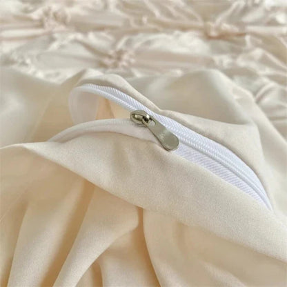 Quilt Cover Set Floral Pleated Bedroom