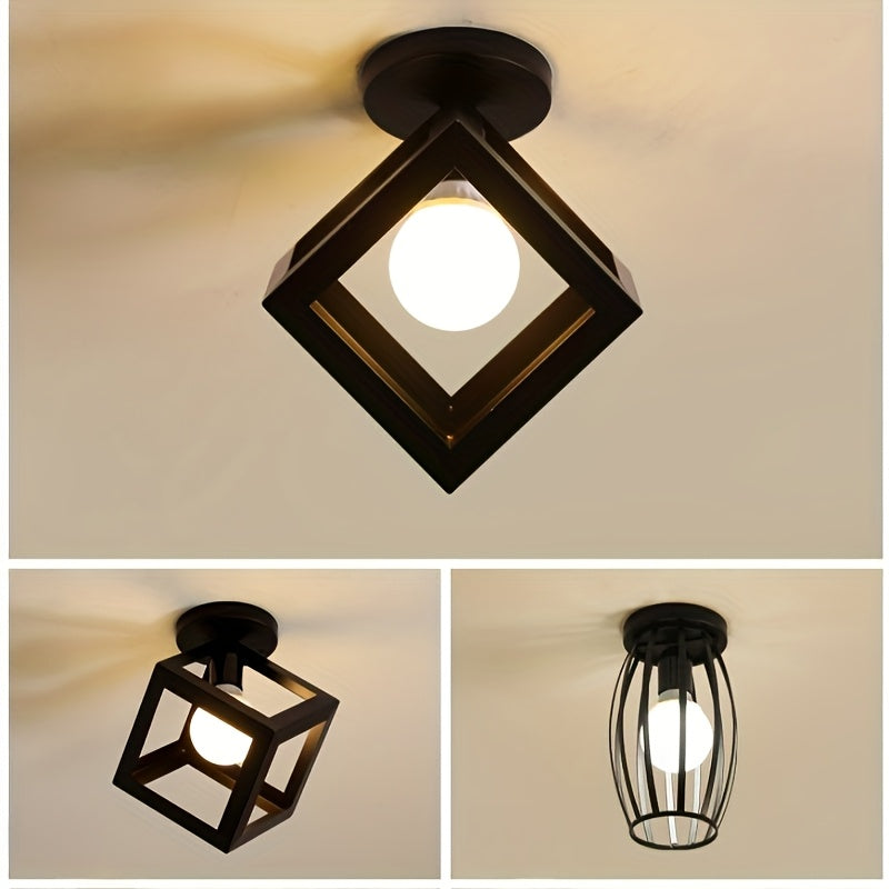 Geometric Cube Ceiling Light Modern