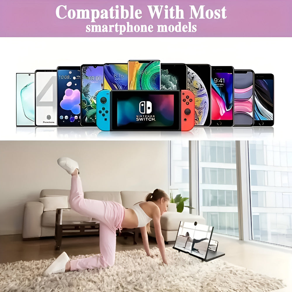 Phone Stand Screen Magnifier Foldable Holder