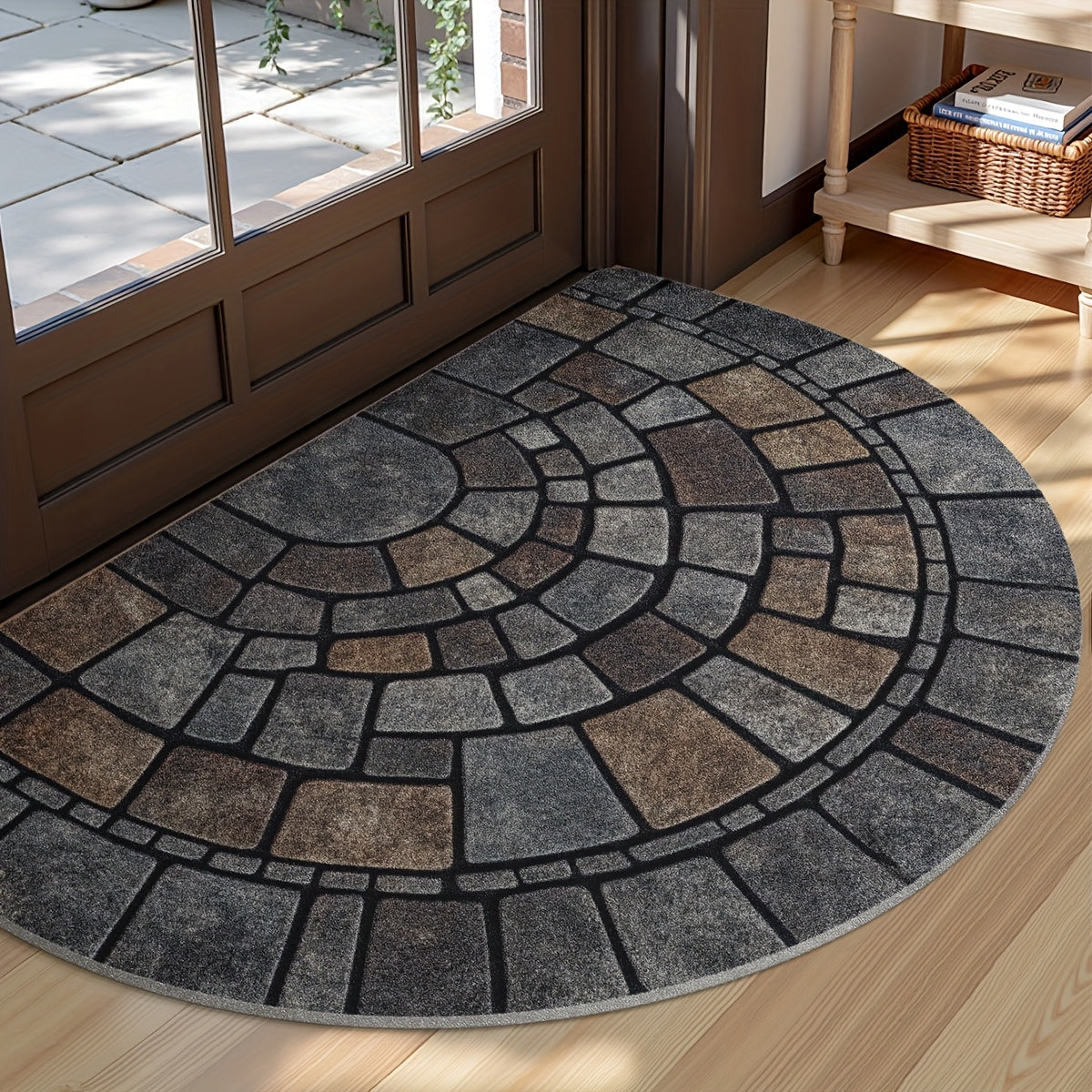 Half Circle Mosaic Door Mat Indoor &