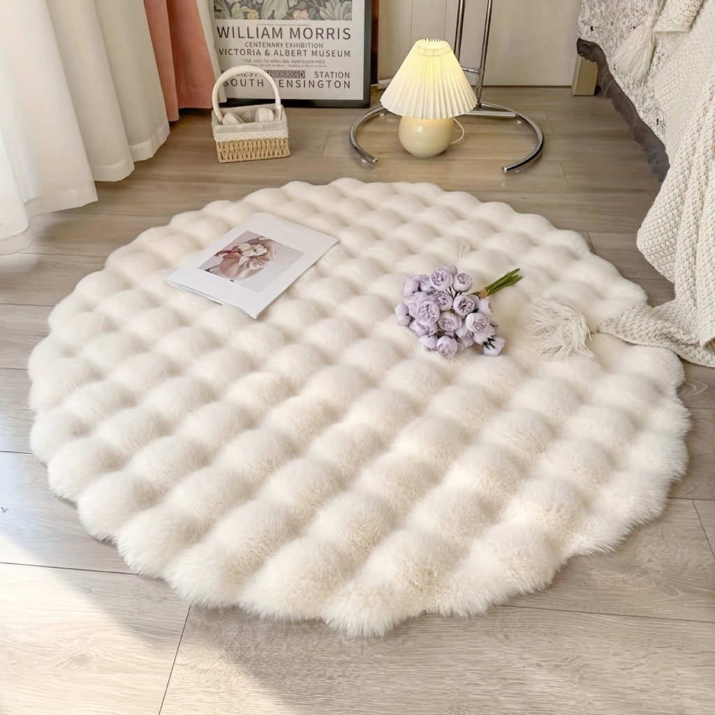 Cloud Comfort Round Bubble Rug Soft Fluffy