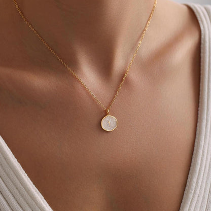 Necklace Cross Pendant Mothers Day Gold Disc