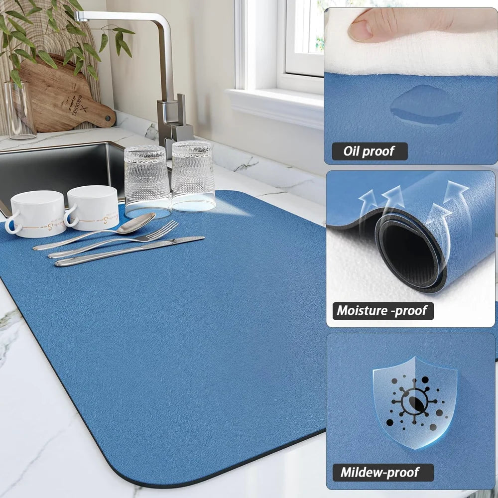 Kitchen Mat Drying Counter Absorbent Dish