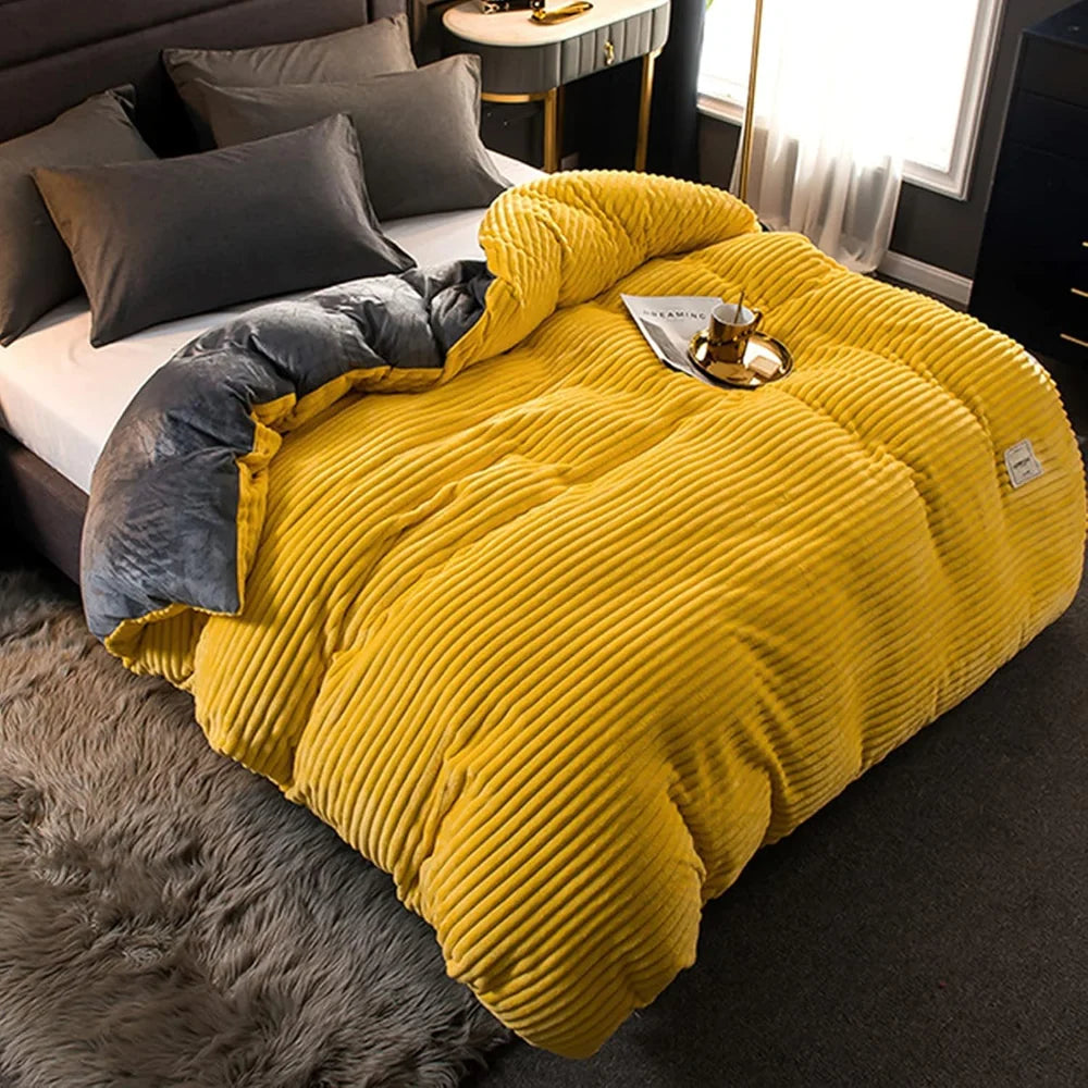Bedding Duvet Cover Set Plush Style Winter