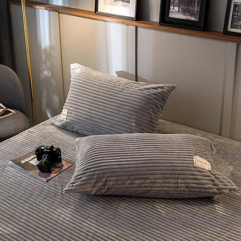 Bedding Duvet Cover Set Plush Style Winter