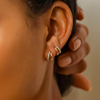 Earrings Mothers Day Gift Gold Huggie Hoop