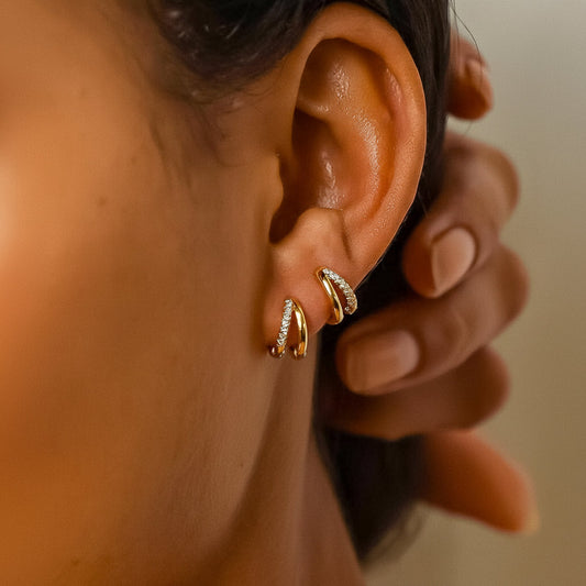 Earrings Mothers Day Gift Gold Huggie Hoop