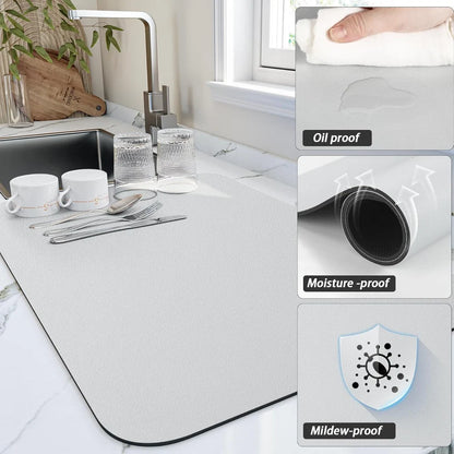 Kitchen Mat Drying Counter Absorbent Dish