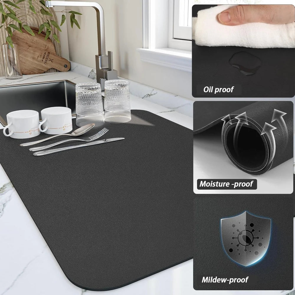 Kitchen Mat Drying Counter Absorbent Dish
