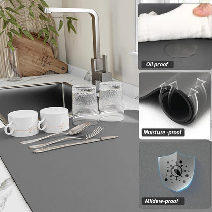 Kitchen Mat Drying Counter Absorbent Dish