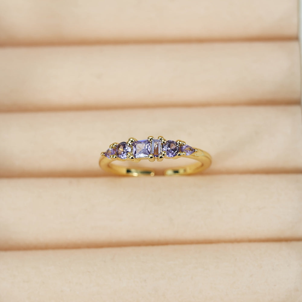 Mothers Day Gold Ring Set Stackable