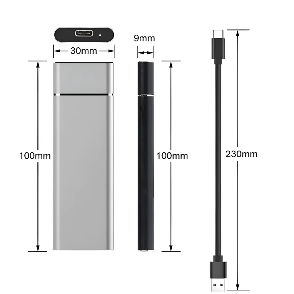 External Hard Drive Aluminum Portable