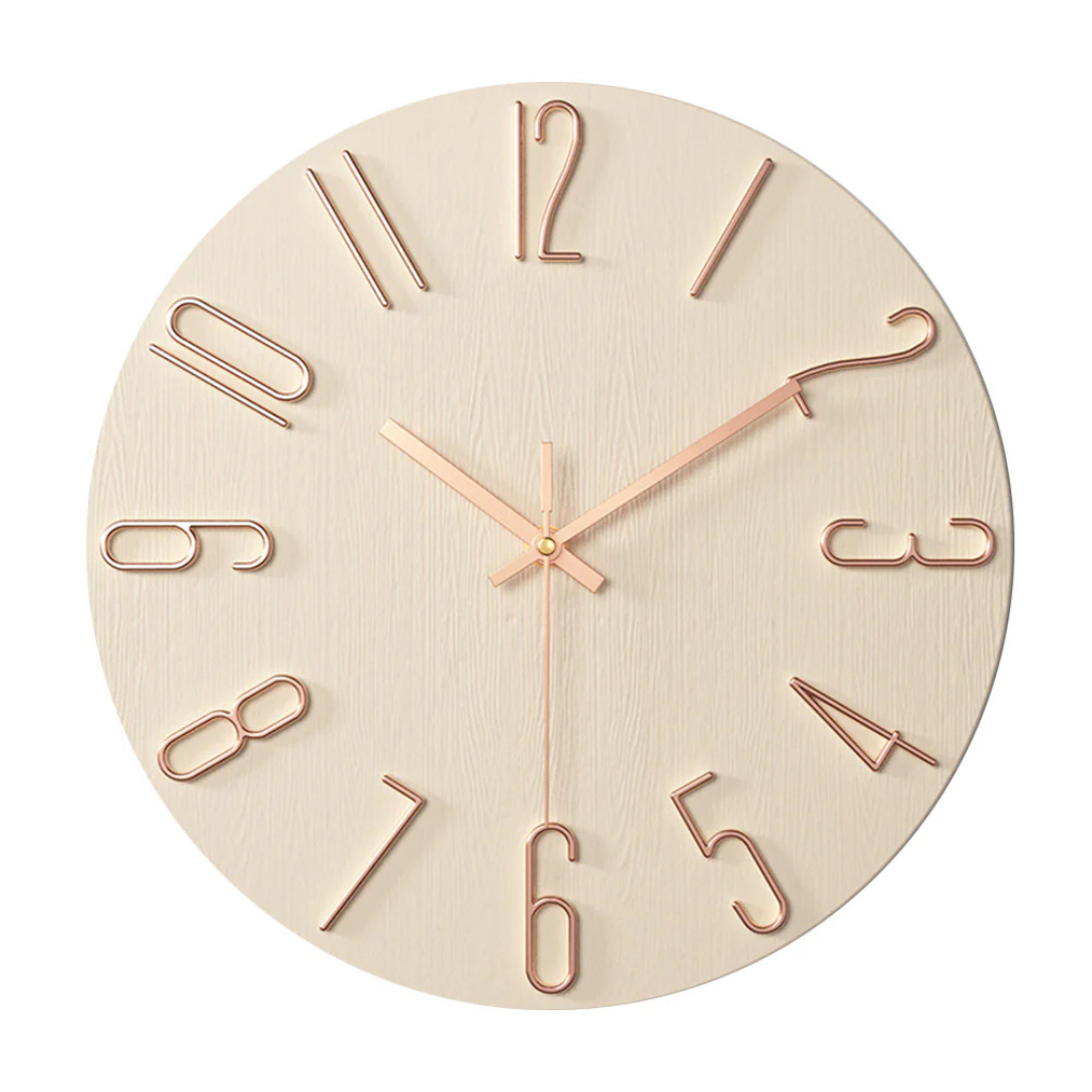 Noble Modern Wall Clock Minimalist Gold